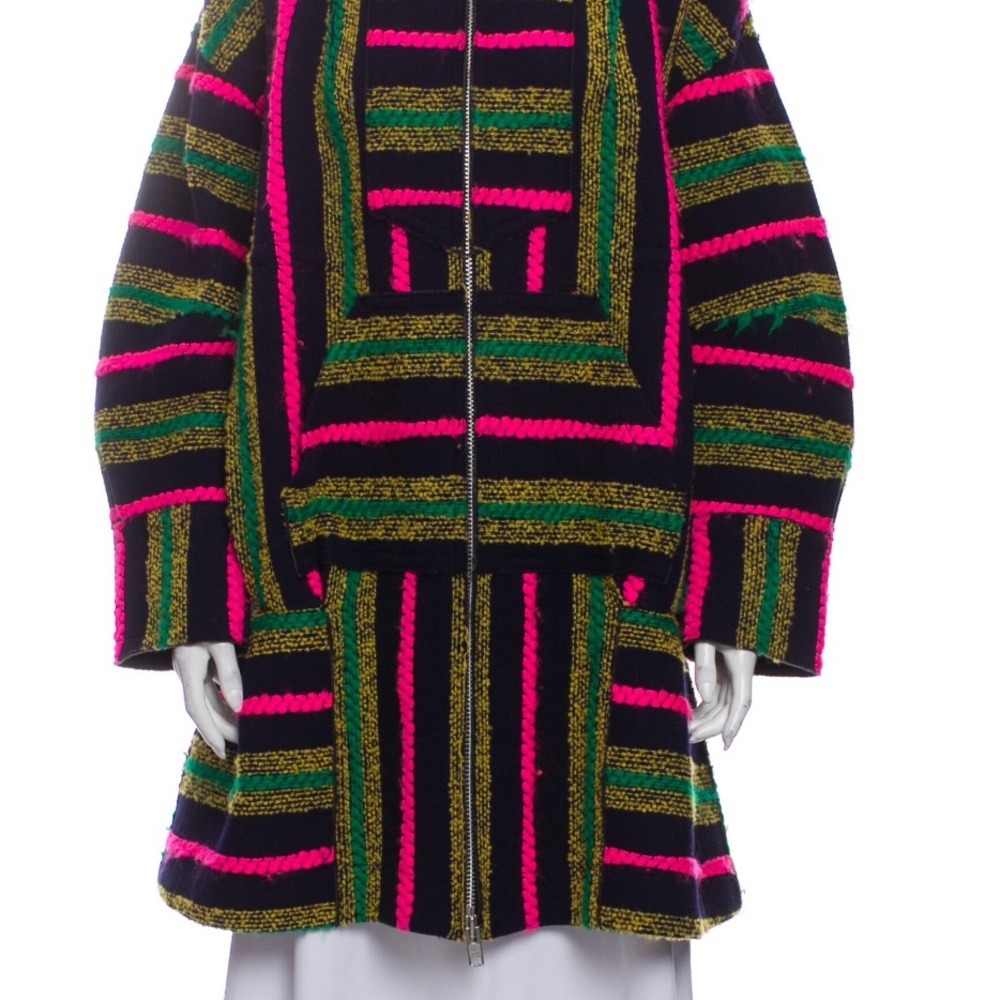 Sacai Multicolor Striped Teddy Jacket